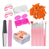 Maxbell Maxbell Lots of Beauty Manicure Nail Brush,Art Pen,Files,Cup,Nail Art Tools Orange