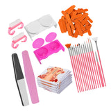Maxbell Maxbell Lots of Beauty Manicure Nail Brush,Art Pen,Files,Cup,Nail Art Tools Orange