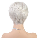 Maxbell Maxbell Human Hair Wig Fluffy Texture Short Wig&Bangs Pixie Cut Wigs for White Women