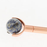Maxbell Maxbell Face Eye Massage Jade  Wand Pen Wrinkle Dark Circles Puffiness Relief Blue