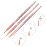Maxbell Maxbell 3x Pro UV Gel Polish Nail Art Paint Drawing Detailing Brushes Dotting Pen