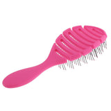 Maxbell Maxbell Anti-static Scalp Massage Hair Brush Comb for Curly Straight Hair Rose Red
