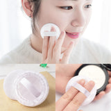 Maxbell Maxbell 5Pcs Cotton Makeup Powder Puff with Strap Blush Loose Powder Blending Puff White