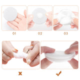 Maxbell Maxbell 5Pcs Cotton Makeup Powder Puff with Strap Blush Loose Powder Blending Puff White