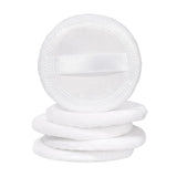 Maxbell Maxbell 5Pcs Cotton Makeup Powder Puff with Strap Blush Loose Powder Blending Puff White
