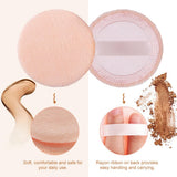 Maxbell Maxbell 5Pcs Cotton Makeup Powder Puff with Strap Blush Loose Powder Blending Puff Orange
