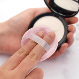 Maxbell 10Pcs Cotton Makeup Powder Puff with Strap Blush Loose Powder Blending Puff