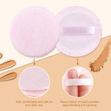 Maxbell Maxbell 5Pcs Cotton Makeup Powder Puff with Strap Blush Loose Powder Blending Puff Pink