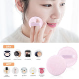 Maxbell Maxbell 5Pcs Cotton Makeup Powder Puff with Strap Blush Loose Powder Blending Puff Pink