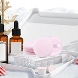 Maxbell Maxbell 5Pcs Cotton Makeup Powder Puff with Strap Blush Loose Powder Blending Puff Pink
