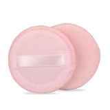Maxbell 10Pcs Cotton Makeup Powder Puff with Strap Blush Loose Powder Blending Puff