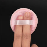 Maxbell 10Pcs Cotton Makeup Powder Puff with Strap Blush Loose Powder Blending Puff