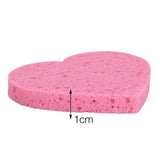 Maxbell Maxbell 5Pcs Heart Shaped Face Cleansing Sponge Washing Pad Makeup Removal Puff Pink