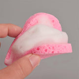 Maxbell Maxbell 5Pcs Heart Shaped Face Cleansing Sponge Washing Pad Makeup Removal Puff Pink