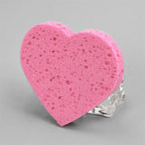 Maxbell Maxbell 5Pcs Heart Shaped Face Cleansing Sponge Washing Pad Makeup Removal Puff Pink