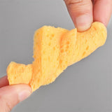 Maxbell Maxbell 5x Heart Shaped Face Cleansing Sponge Washing Pad Makeup Removal Puff Yellow