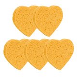 Maxbell Maxbell 5x Heart Shaped Face Cleansing Sponge Washing Pad Makeup Removal Puff Yellow