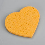 Maxbell Maxbell 5x Heart Shaped Face Cleansing Sponge Washing Pad Makeup Removal Puff Yellow