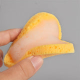 Maxbell Maxbell 5x Heart Shaped Face Cleansing Sponge Washing Pad Makeup Removal Puff Yellow