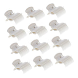 Maxbell Maxbell 12Pcs Plastic Hot Roller Super Clips Hair Curler Claw Clamps for Women Beige