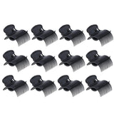 Maxbell Maxbell 12Pcs Plastic Hot Roller Super Clips Hair Curler Claw Clamps for Women Black