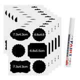 Maxbell Maxbell 60pcs Jars Canister Chalkboard Labels Pantry Stickers w/ Erasable Chalk Pen