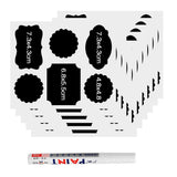 Maxbell Maxbell 60pcs Jars Canister Chalkboard Labels Pantry Stickers w/ Erasable Chalk Pen