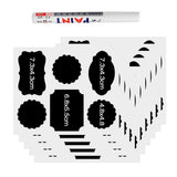 Maxbell Maxbell 60pcs Jars Canister Chalkboard Labels Pantry Stickers w/ Erasable Chalk Pen