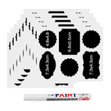 Maxbell Maxbell 60pcs Jars Canister Chalkboard Labels Pantry Stickers w/ Erasable Chalk Pen