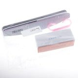 Maxbell Maxbell 5x 100/180 Grit 2 Sided Nail Files Emery Board 4 Way Buffer Block Brush Set