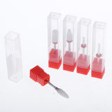 Maxbell Maxbell Ceramic Nail Drill Bits Set for Acrylic UV Gles Reshaping Cuticle Clean 5pcs