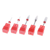 Maxbell Maxbell Ceramic Nail Drill Bits Set for Acrylic UV Gles Reshaping Cuticle Clean 5pcs