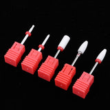 Maxbell Maxbell Ceramic Nail Drill Bits Set for Acrylic UV Gles Reshaping Cuticle Clean 5pcs