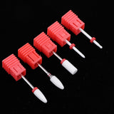 Maxbell Maxbell Ceramic Nail Drill Bits Set for Acrylic UV Gles Reshaping Cuticle Clean 5pcs