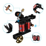 Maxbell Maxbell Tattoo Shader Machine Supply Metal 10 Wrap Coils Tattoo Machine Gun Black