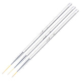 Maxbell Maxbell 3x 15/18/20mm Pro UV Gel Polish Nail Art Paint Drawing Detailing Brushes Set