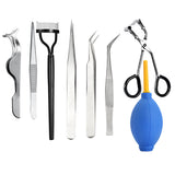 Maxbell Maxbell Professional Eyelash Grafting Extension Tool Eyelash Curler Tweezer Set