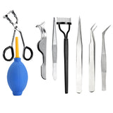 Maxbell Maxbell Professional Eyelash Grafting Extension Tool Eyelash Curler Tweezer Set