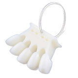Maxbell Maxbell 10x Nail Art Tips Display Board Practice Tool with Metal Ring Holder Clear