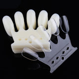 Maxbell Maxbell 10x Nail Art Tips Display Board Practice Tool with Metal Ring Holder Clear