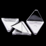 Maxbell Maxbell 3pcs Triangle Empty Makeup Eyeshadow Palette DIY Blush Lip Gloss Powder Case