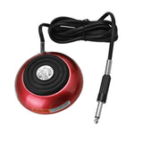 Maxbell Tattoo Foot Pedal Round Power Supply Switch Controller w/ Silicone Cord Red