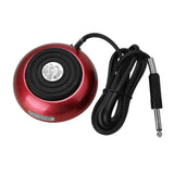 Maxbell Tattoo Foot Pedal Round Power Supply Switch Controller w/ Silicone Cord Red