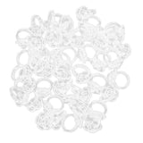 Maxbell Maxbell 50PCS Clear Rose Display Ring For False Nail Art Polish UV Gel Tips Showing