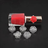 Maxbell Maxbell 50PCS Clear Rose Display Ring For False Nail Art Polish UV Gel Tips Showing