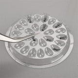 Maxbell Maxbell 10x Disposable Eyelash Extension Glue Holder Tray False Lashes Pallet Clear