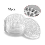 Maxbell Maxbell 10x Disposable Eyelash Extension Glue Holder Tray False Lashes Pallet Clear