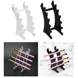 Maxbell Maxbell Acrylic Nail Pen Makeup Brush Eyebrow Pencil Shelf Display Rack Holder Black