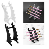 Maxbell Maxbell Acrylic Nail Pen Makeup Brush Eyebrow Pencil Shelf Display Rack Holder Black