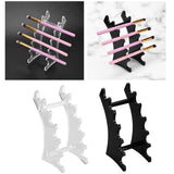 Maxbell Maxbell Acrylic Nail Pen Makeup Brush Eyebrow Pencil Shelf Display Rack Holder Black